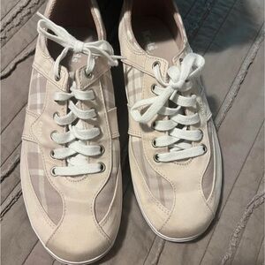 NEW Keds  Checkered Beige Sneakers with White Accents